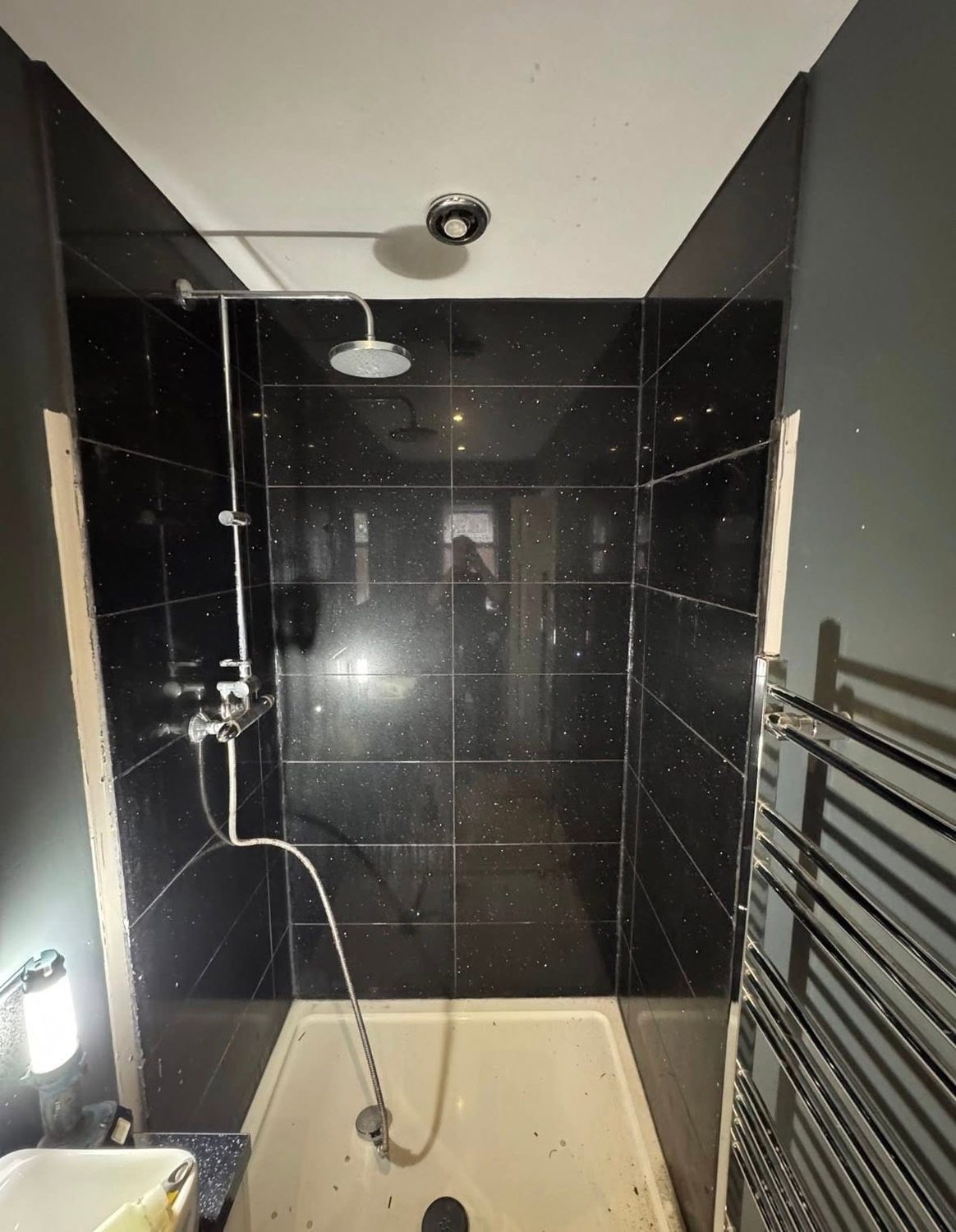Tired dark shower before refit